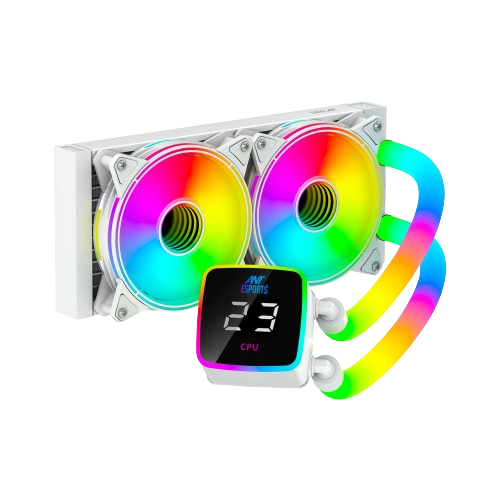ANT ESPORTS ICE-GLOW 240MM ARGB AM5/LGA1851 WHITE AIO LIQUID COOLER
