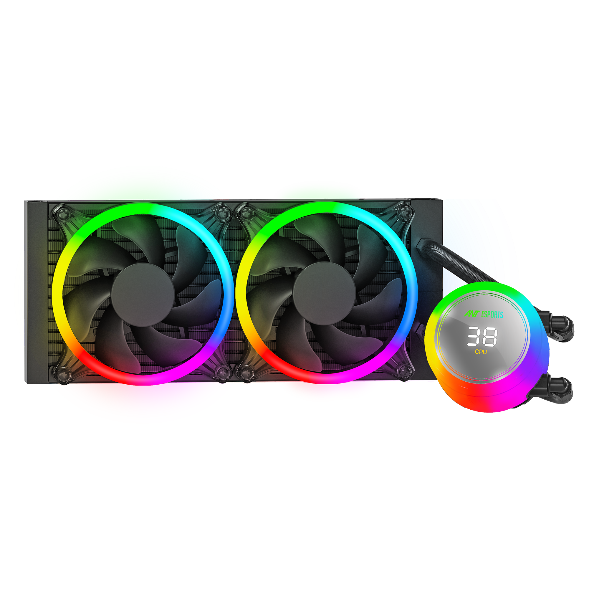 ANT ESPORTS ICE CHROMA 240MM ARGB AM5/LGA1851 BLACK AIO LIQUID COOLER