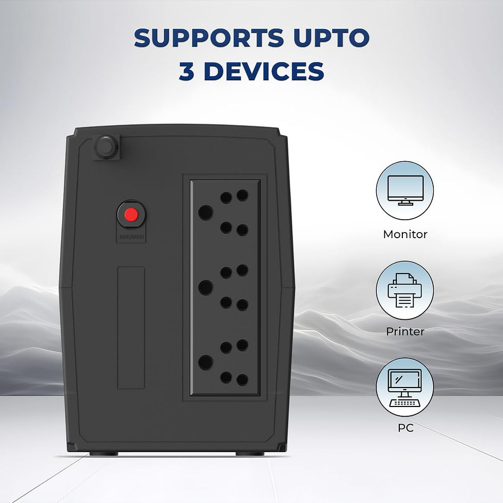 Thumbnail: LAPCARE 600VA UPS FOR DESKTOP(BLACK)