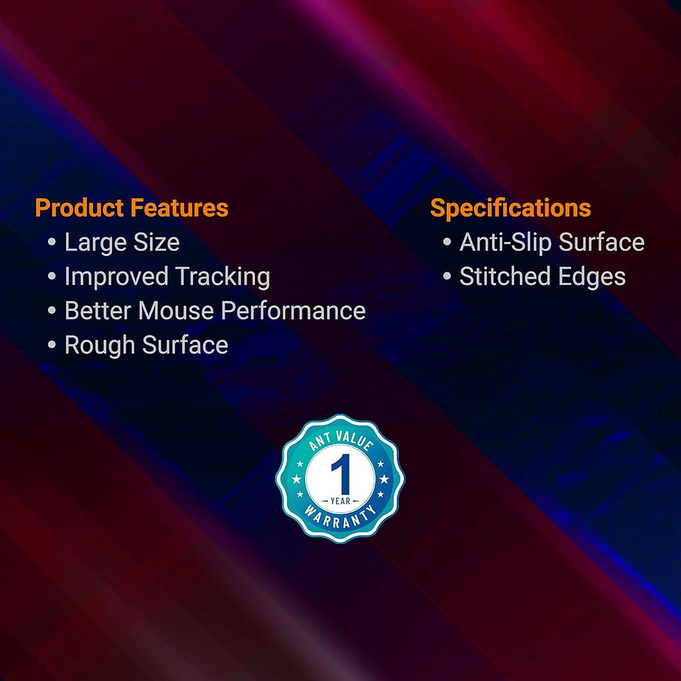 Thumbnail: ANT VALUE MM300 GAMING MOUSE PAD-L - BLACK