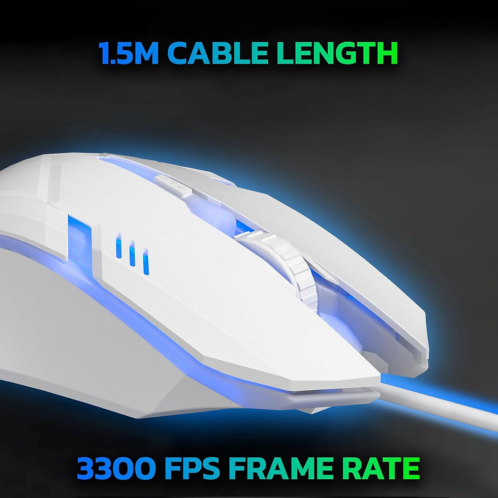 Thumbnail: ANT GM46 2400DPI RGB WIRED GAMING MOUSE WHITE