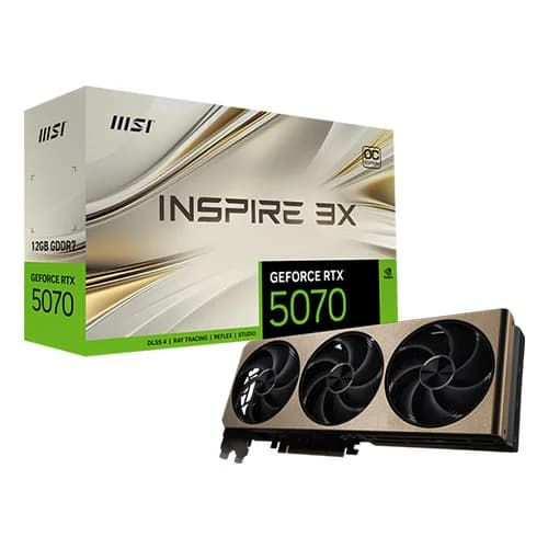 MSI RTX 5070 INSPIRE 3X OC 12GB GDDR7 GRAPHICS CARD