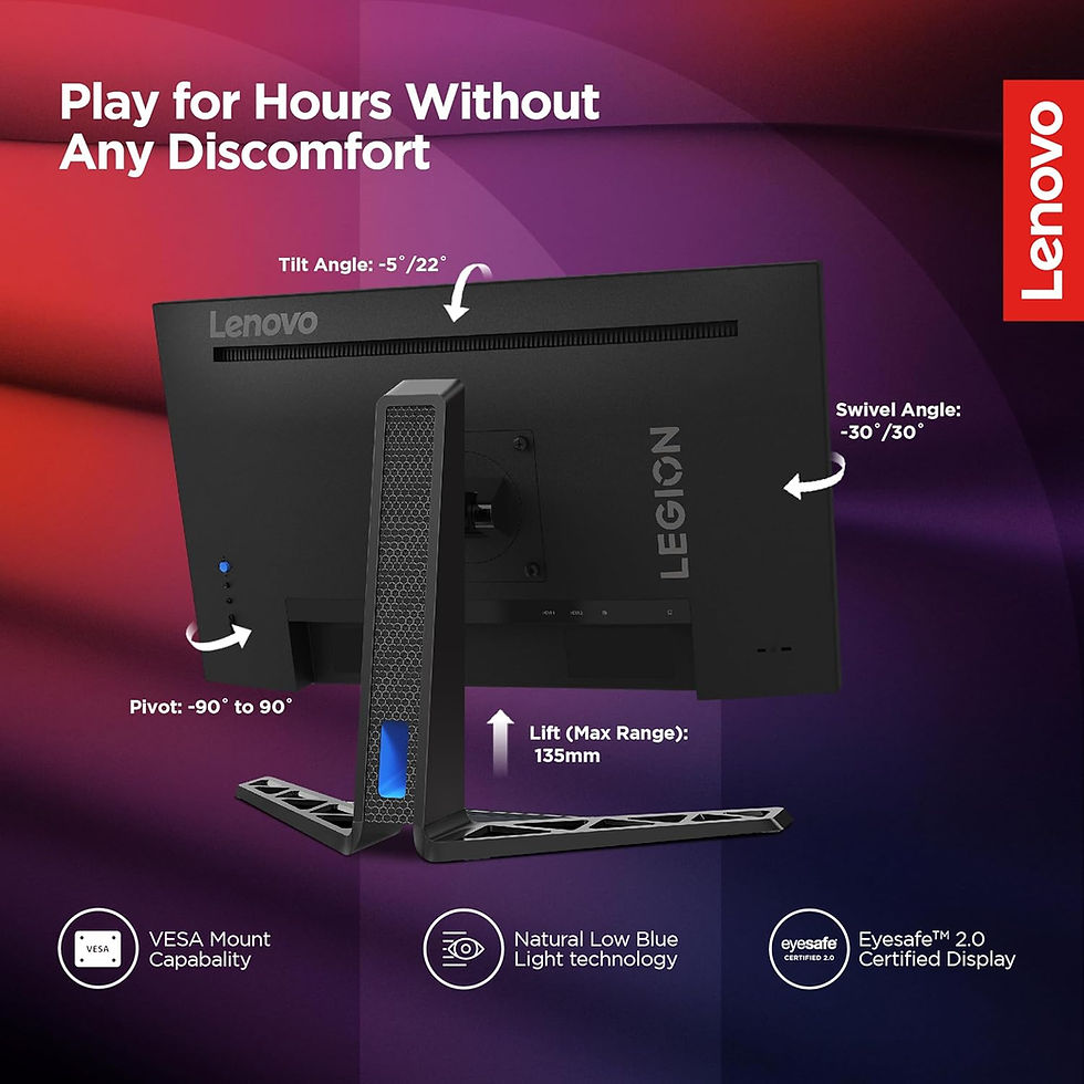 Thumbnail: LENOVO LEGION R25I-30 25 INCH 165HZ FHD GAMING MONITOR (67B7GACBIN)