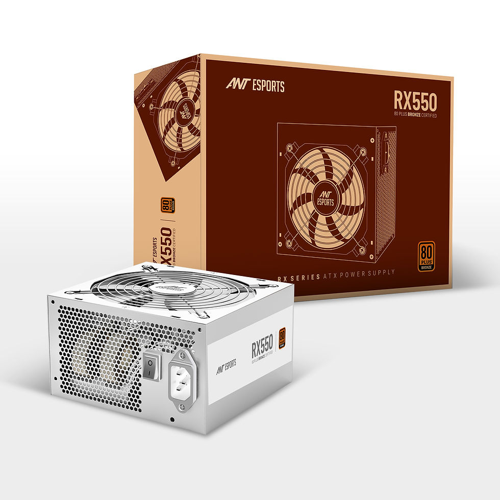 ANT ESPORTS RX550 WHITE 80 PLUS BRONZE GAMING POWER SUPPLY