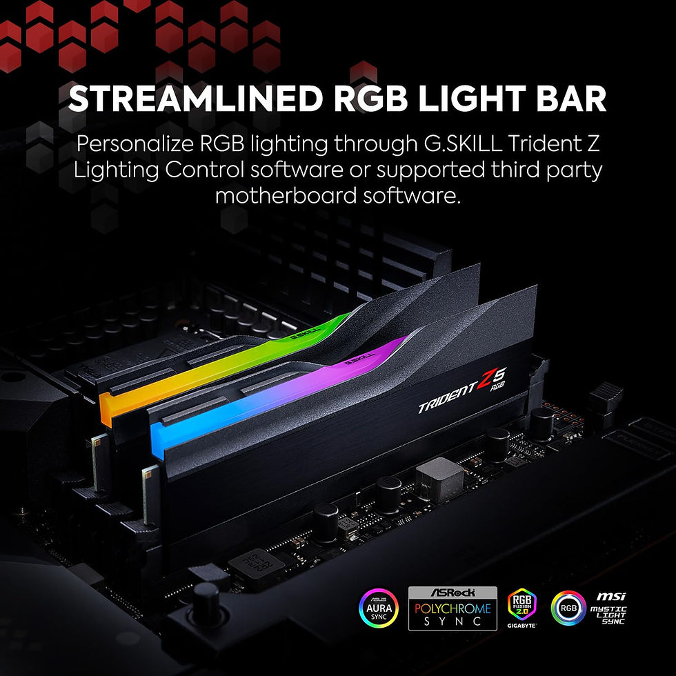 Thumbnail: G.SKILL TRIDENT Z5 RGB 64GB (32GBX2) DDR5 6000MHZ DESKTOP RAM (MATTE BLACK)