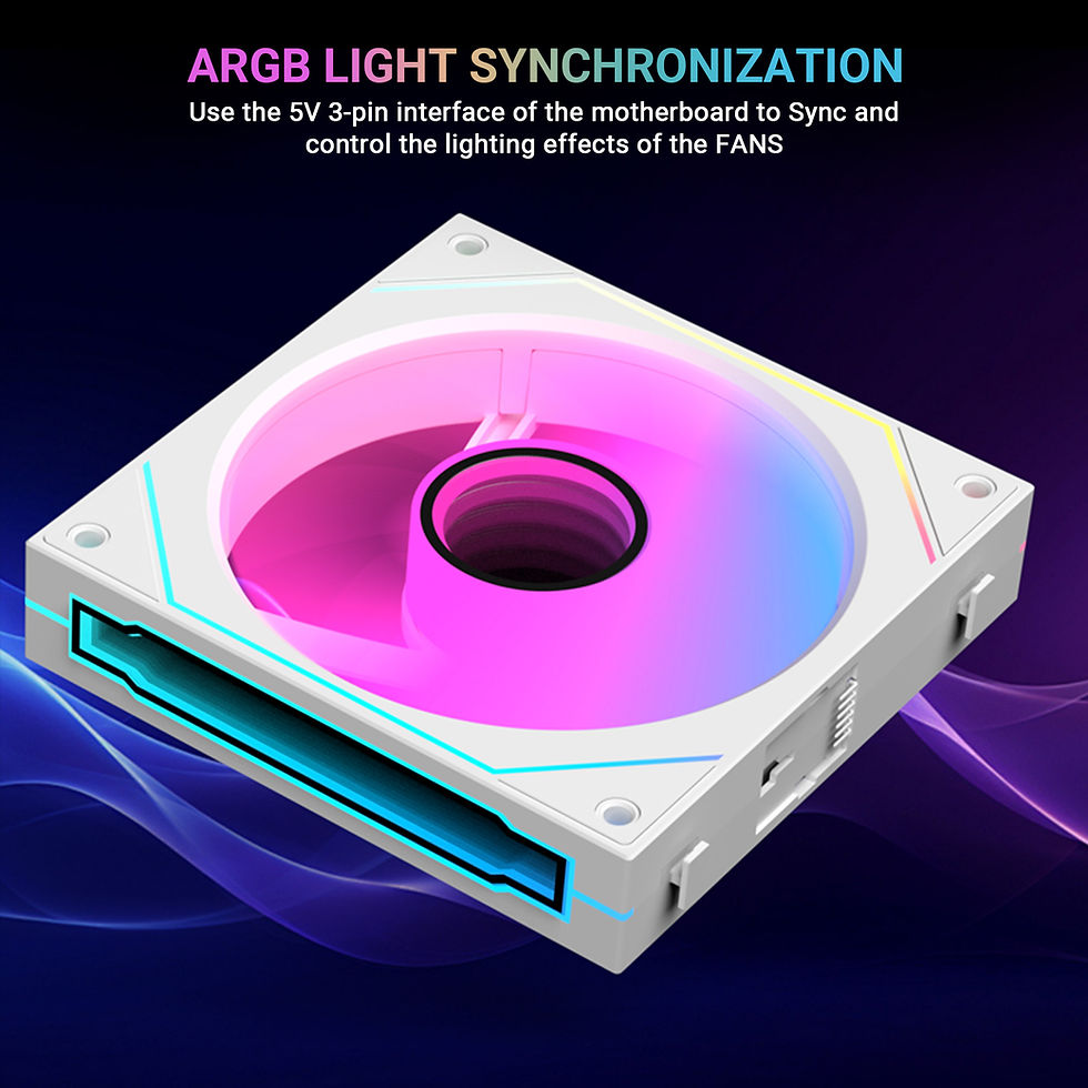 Thumbnail: ANT ESPORTS STACKERFLOW 3X120MM ARGB STACKABLE WHITE CASE FAN KIT
