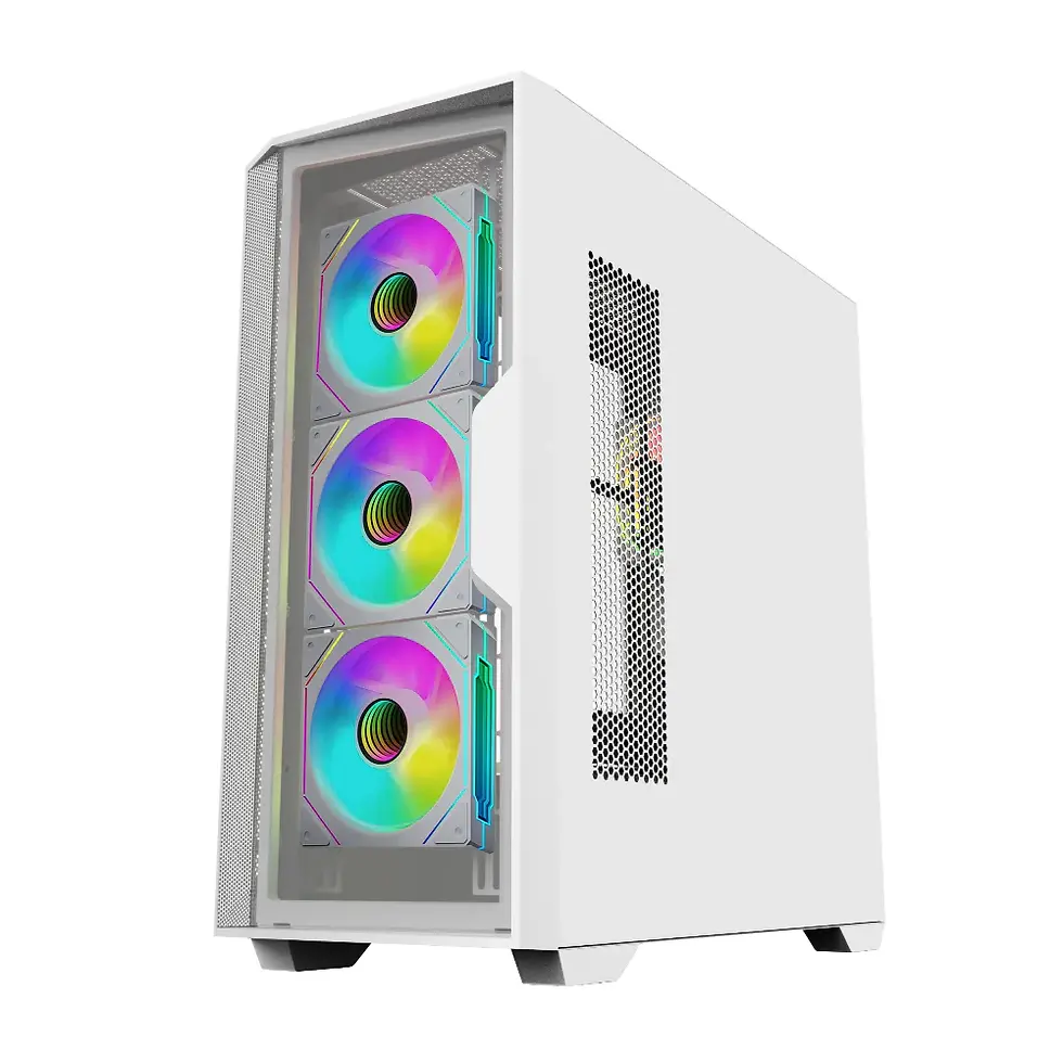 Thumbnail: TAG GAMERZ ANDROMEDA RGB MATX MID TOWER CABINET (WHITE)