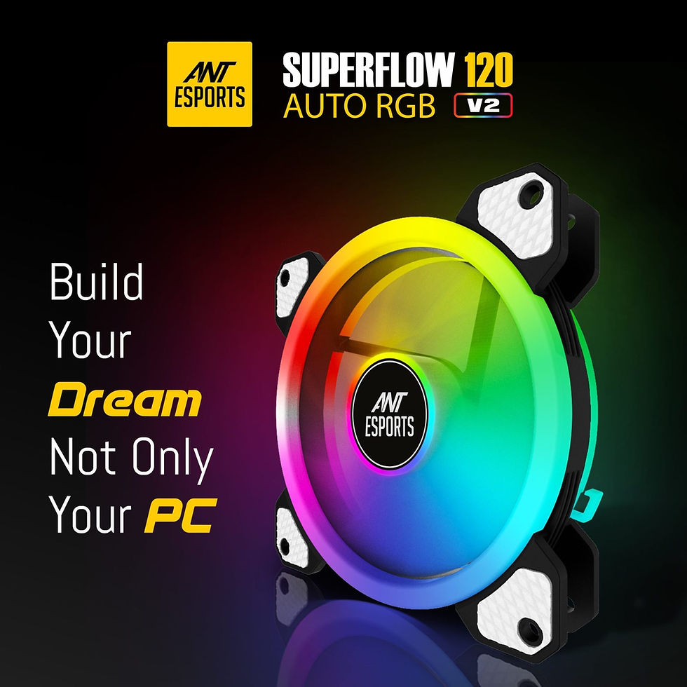 Thumbnail: ANT ESPORTS SUPERFLOW V2 120MM ARGB BLACK CASE FAN