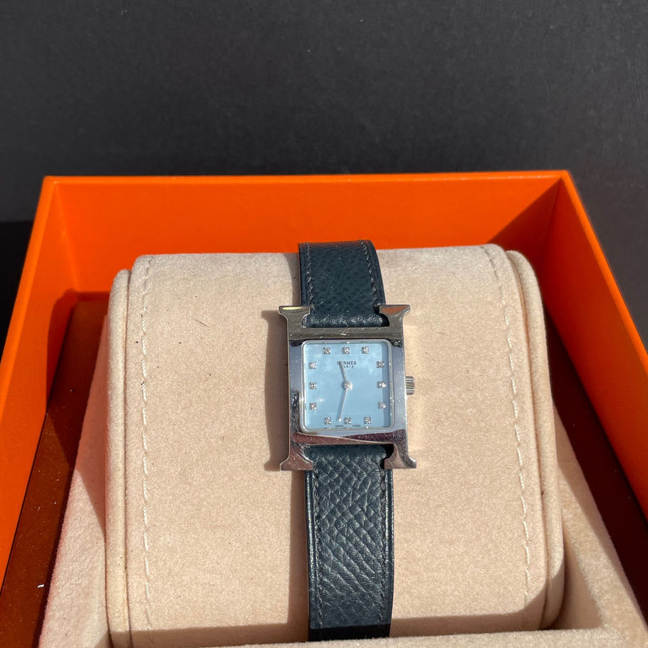 Montre Hermès H index diamants