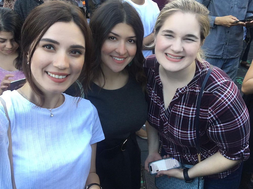 With friends at the International Busking Festival in Wembley