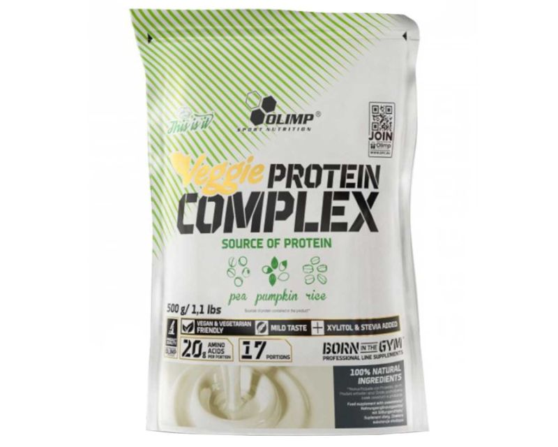 Веганська білкова добавка Olimp Veggie Protein Complex 500 г натуральна