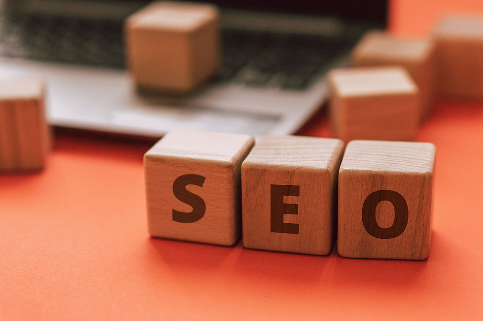 Three wooden blocks spell out "S-E-O", which stands for Search Engine Optimization in El Paso, Texas.