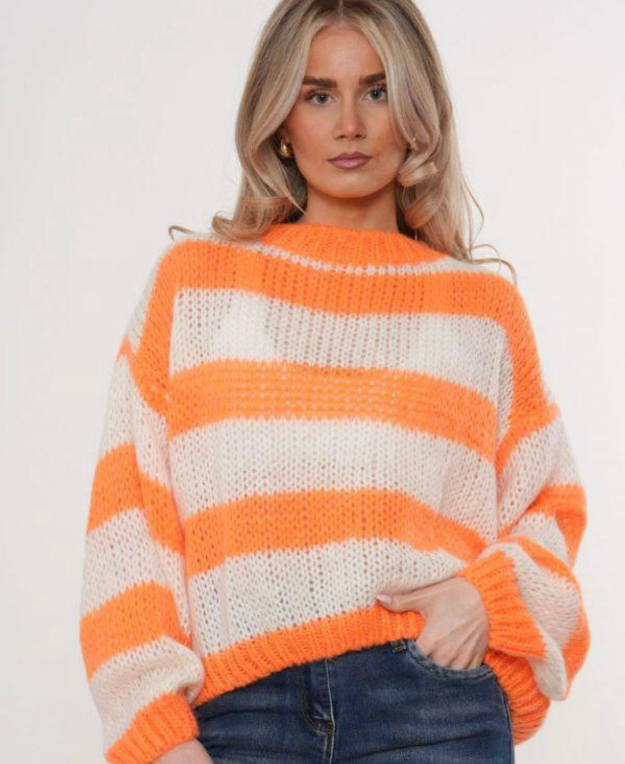 Barton bright striped knit