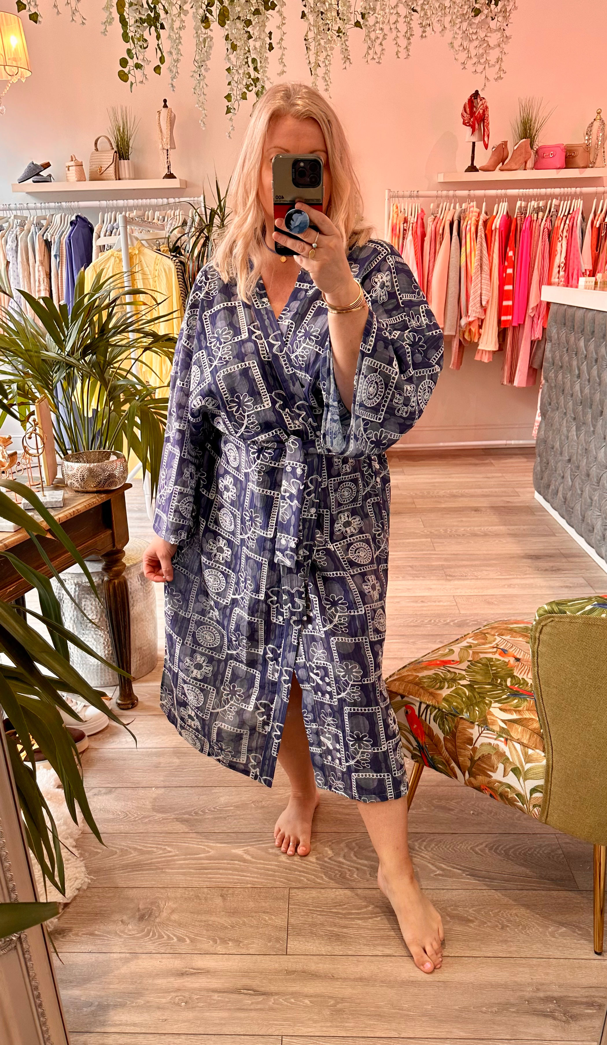 Malissa J long embroidered kimono