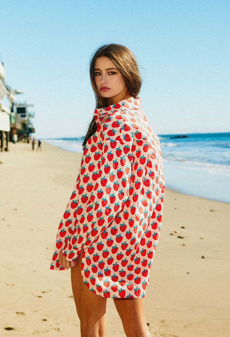 Thumbnail: Bucketlist oversized strawberry shirt