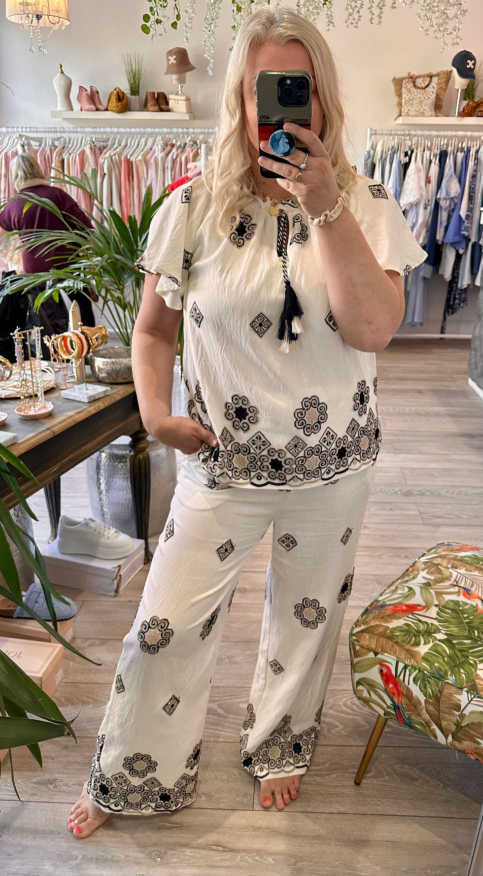 Thumbnail: Malissa J boho Bardot top