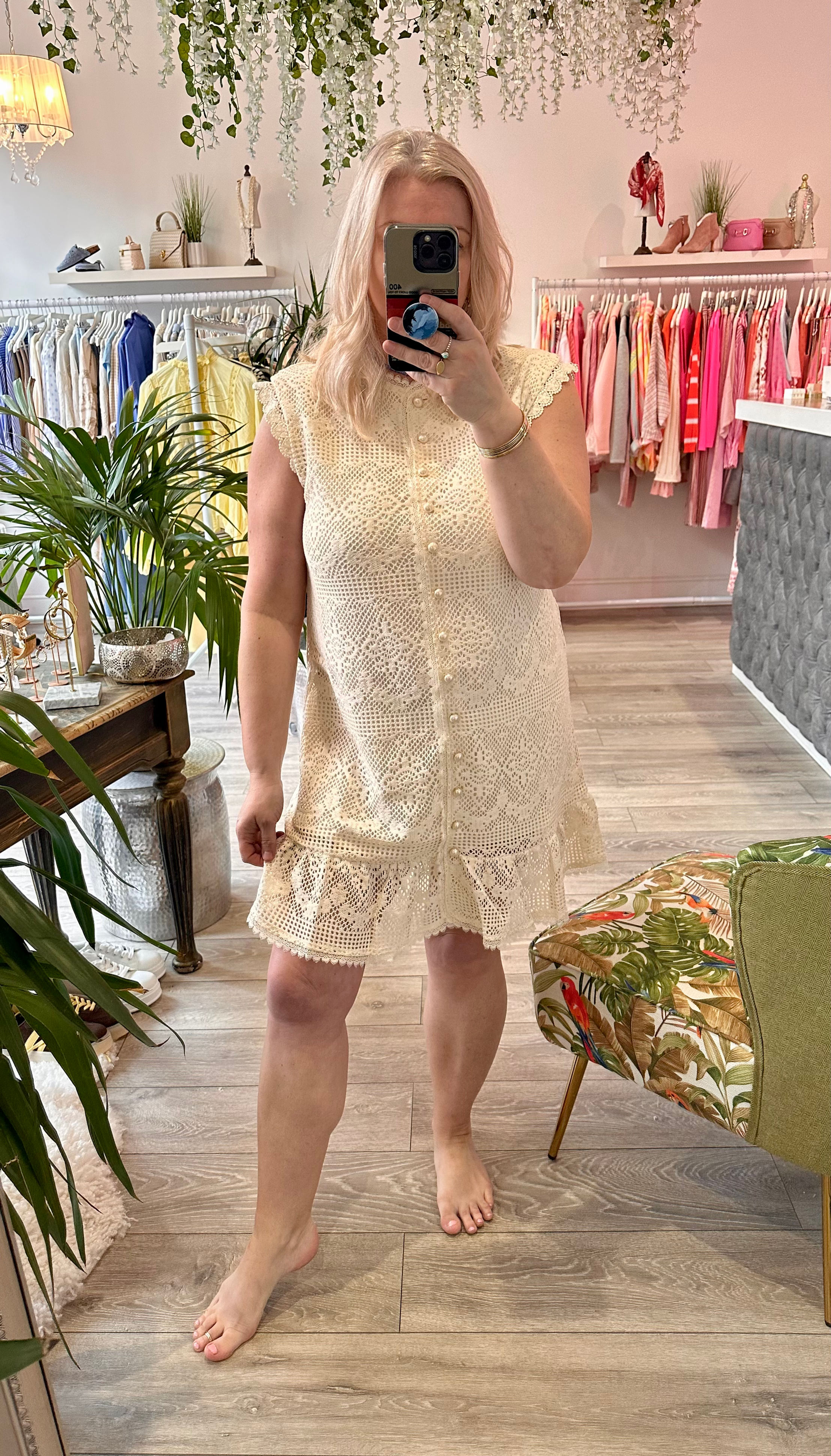 Malissa J crochet knit dress