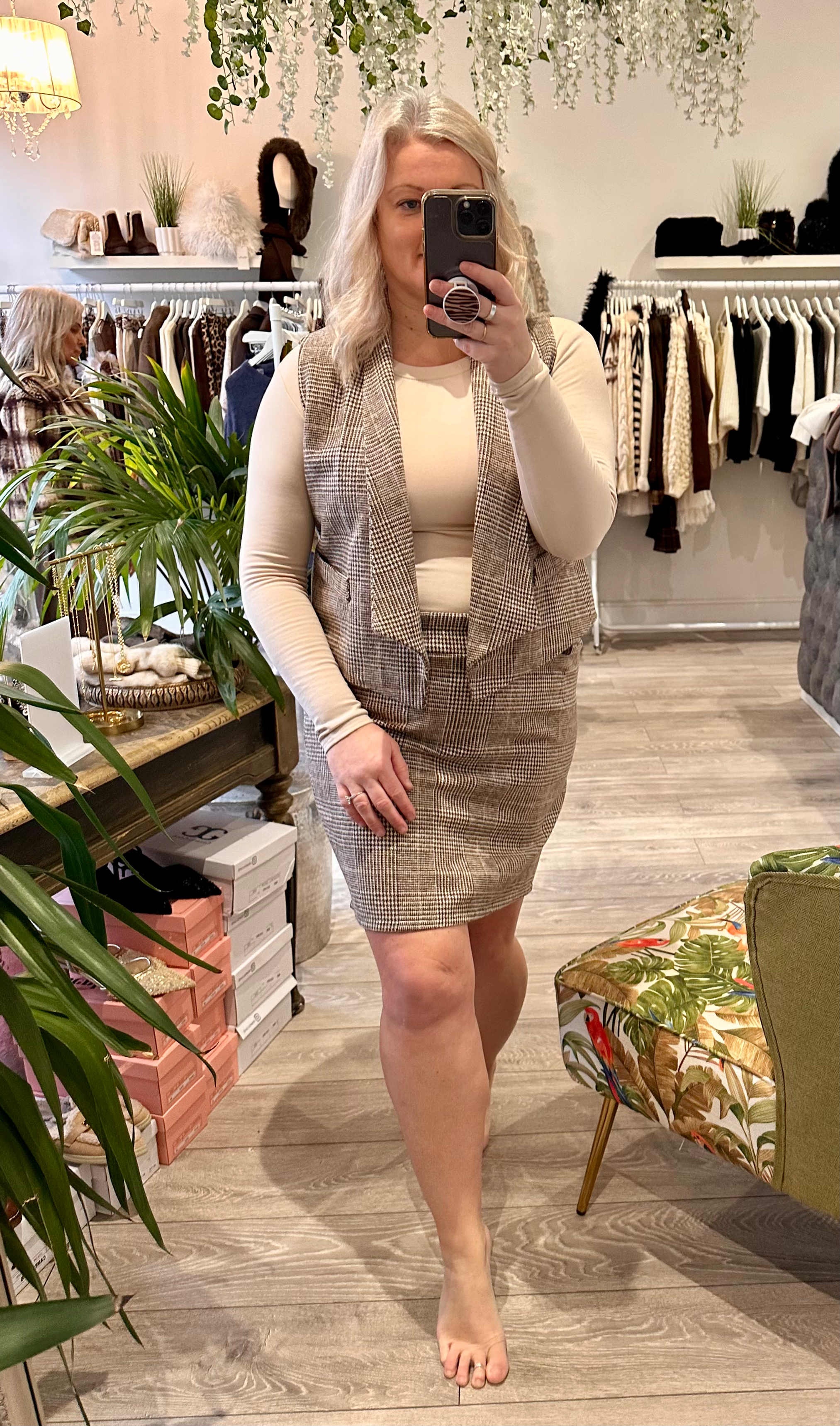 Cattral checked skirt