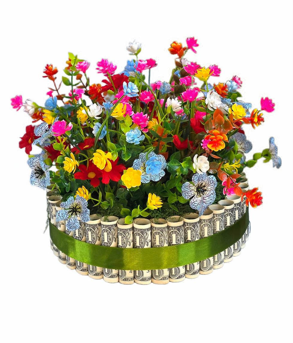 Thumbnail: Floral Arrangement Money Cake $40 Cash Gift