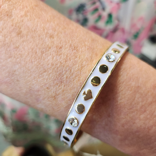 Kate Spade "Spot The Spade Bangle Bracelet saigeconsignment