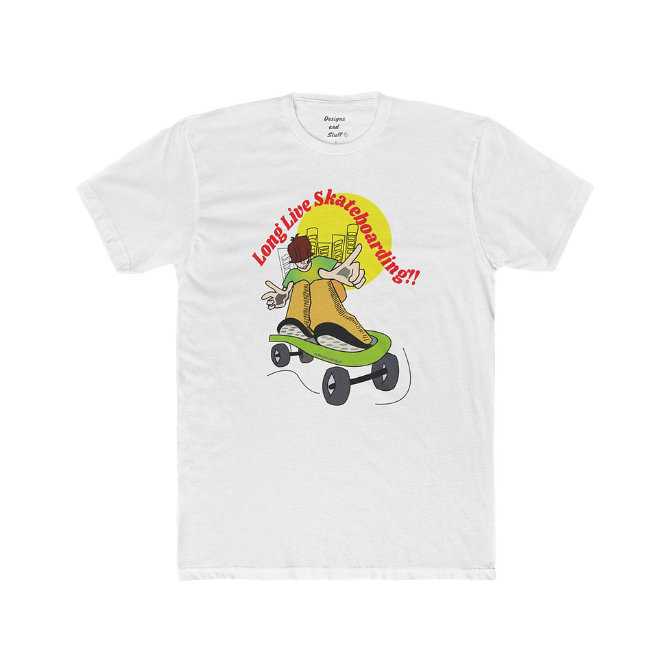 Thumbnail: Solid white T-Shirt with LONG LIVE SKATEBOARDING quote  (front)