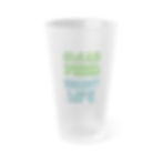 CLEAN MIND BRIGHT LIFE Frosted Pint Glass | Fun Gift Glass | Motivational Good