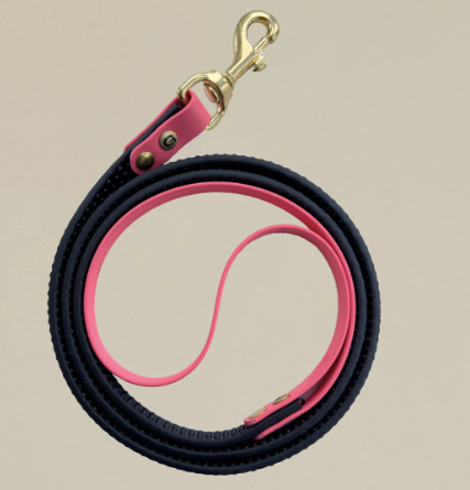 Miniaturbild: Rutschfeste Hundeleine aus Biothane – 175 cm  in Schwarz mit rosa Schnalle von Gula Dog Care