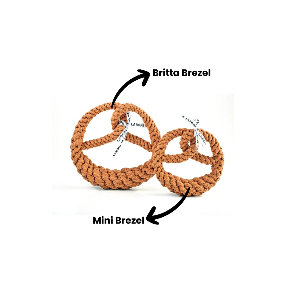 Miniaturbild: Britta Brezel Hundespielzeug von Laboni – handgefertigt & zahnfreundlich