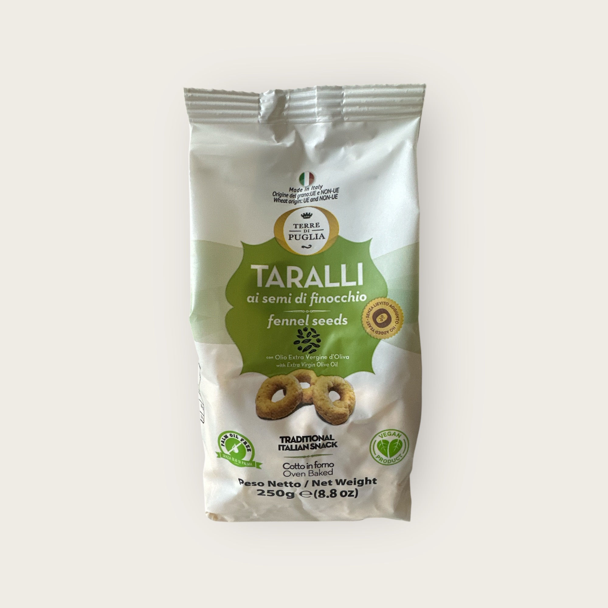 Taralli with Fennel Seeds, Vegan & No Palm Oil
