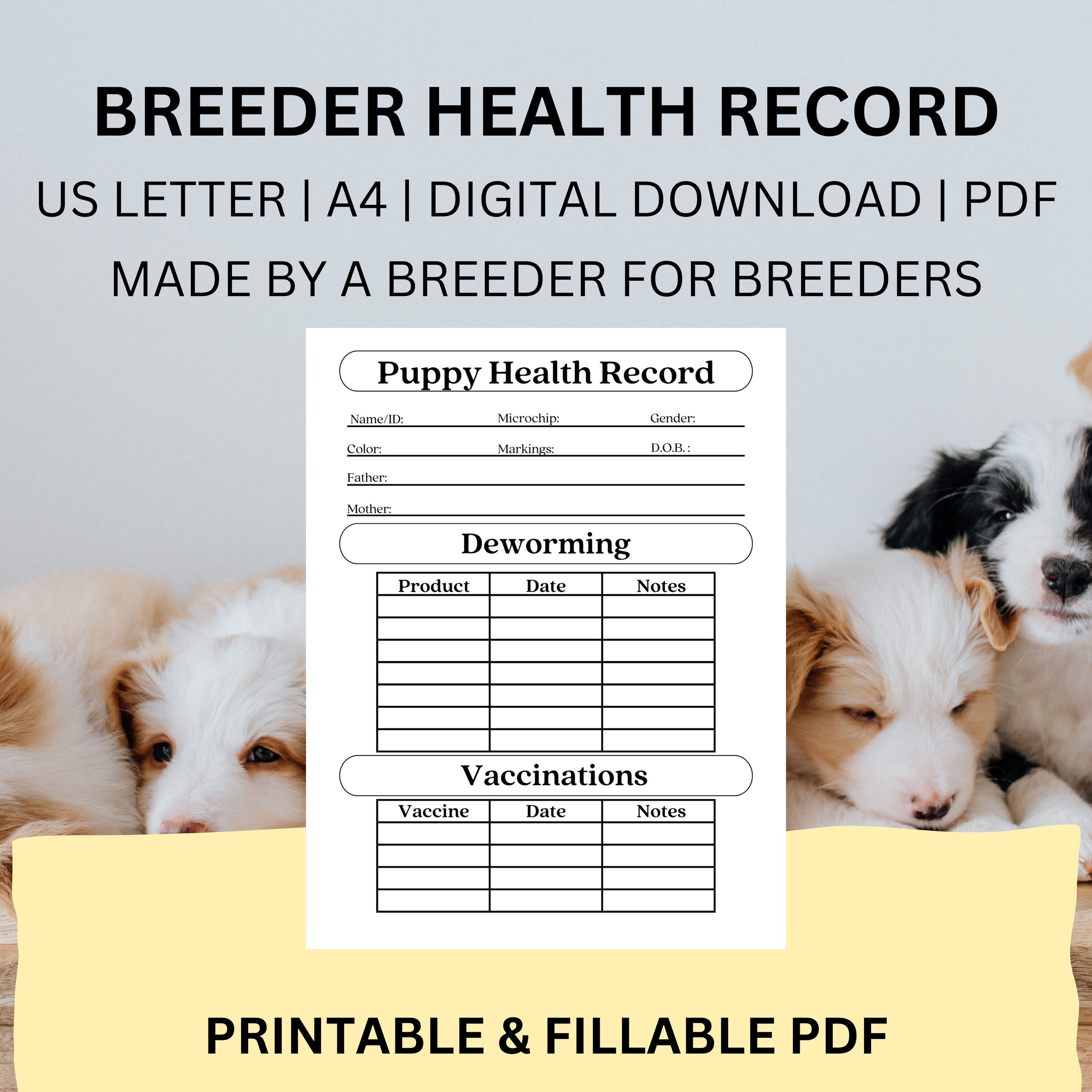 Puppy Health Records puppy-health-records