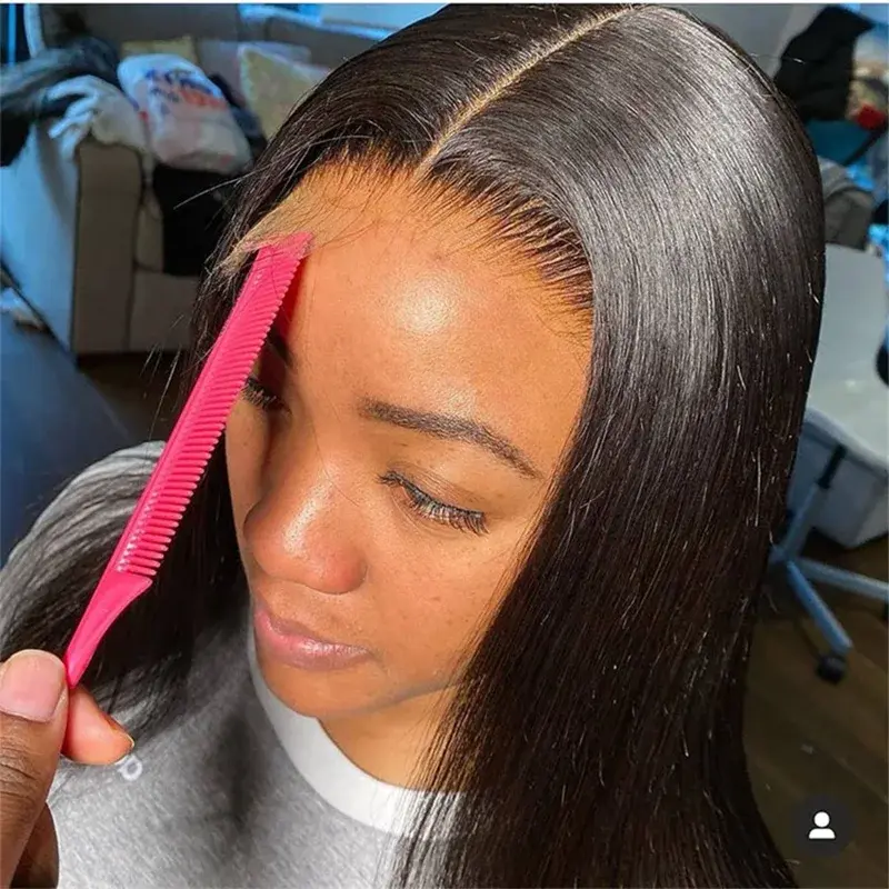 Thumbnail: Alpha Omega Luxe Hair – Midnight Silk Brazilian 13x6 HD Lace Frontal Wig