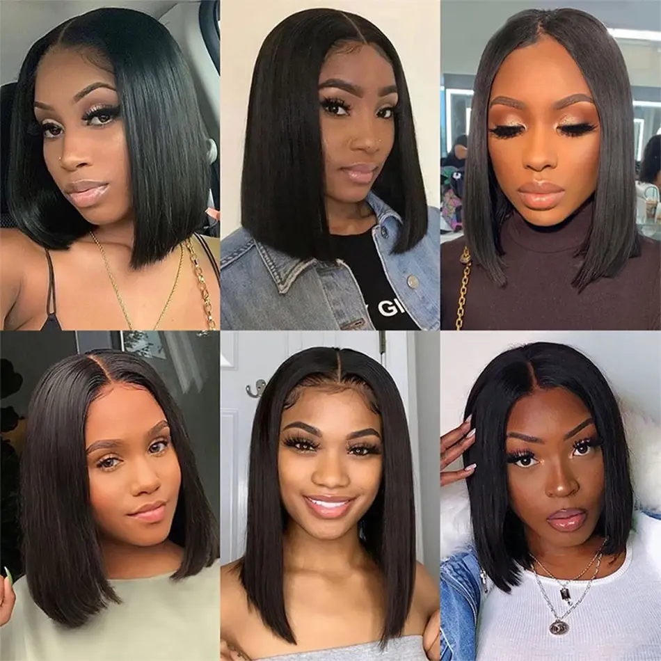 Thumbnail: Alpha Omega Luxe Wear & Go HD Lace Bob Wig – Sleek Straight