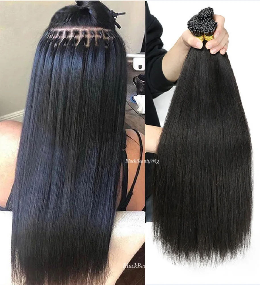 Alpha Omega Luxe Yaki I-Tip Extensions – Remy Straight