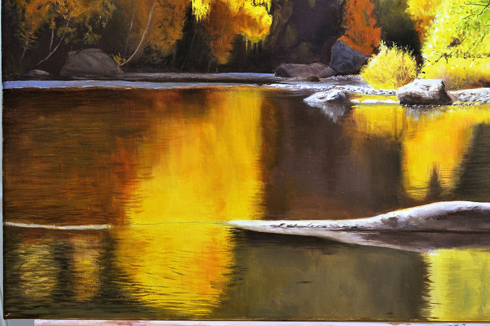 Miniature : Reflets dorés d'automne – 38×55 cm
