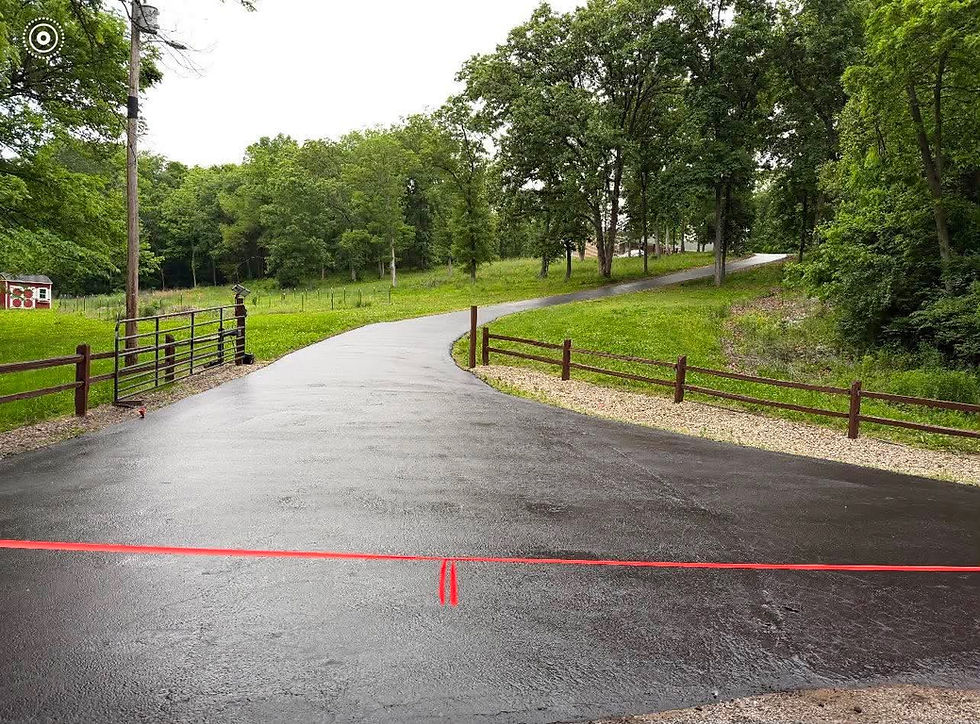 residential driveway after seal coating