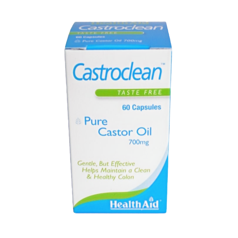 HealthAid Castroclean (Castor Oil) 700mg 60 Capsules