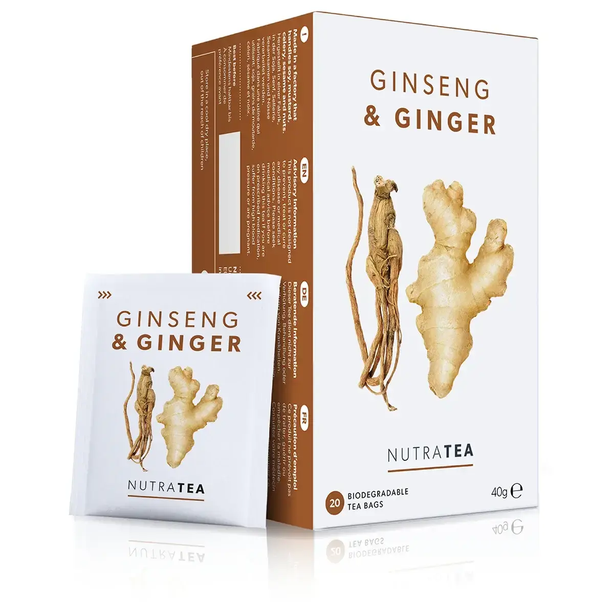 NUTRATEA Ginseng & Ginger Tea (20 tea bags) 40g