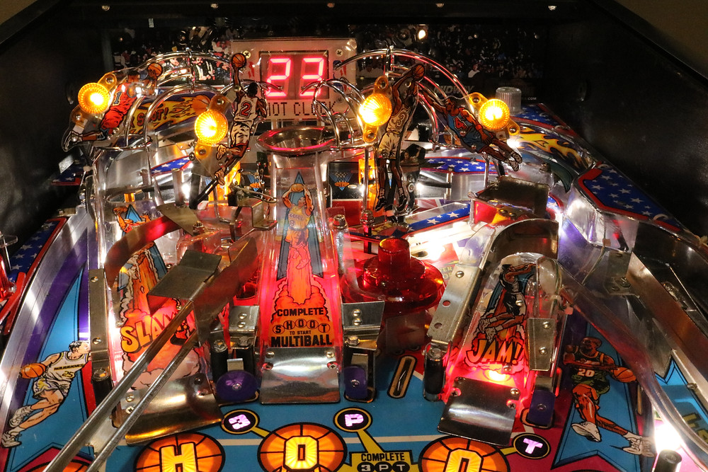 NBA Fastbreak Pinball back third of the playfield.
