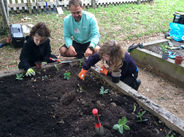 James is Helping us with Our Garden