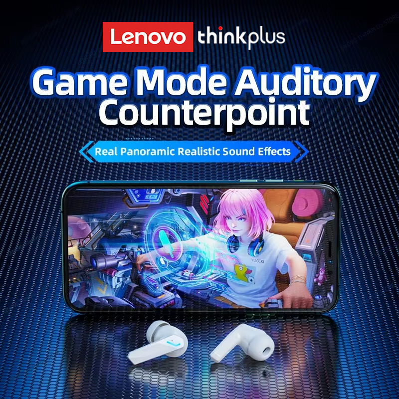 Thumbnail: Choice Lenovo GM2 Pro Earphone Bluetooth 5.3 Headphones with Mic 9D Stereo Pro 6