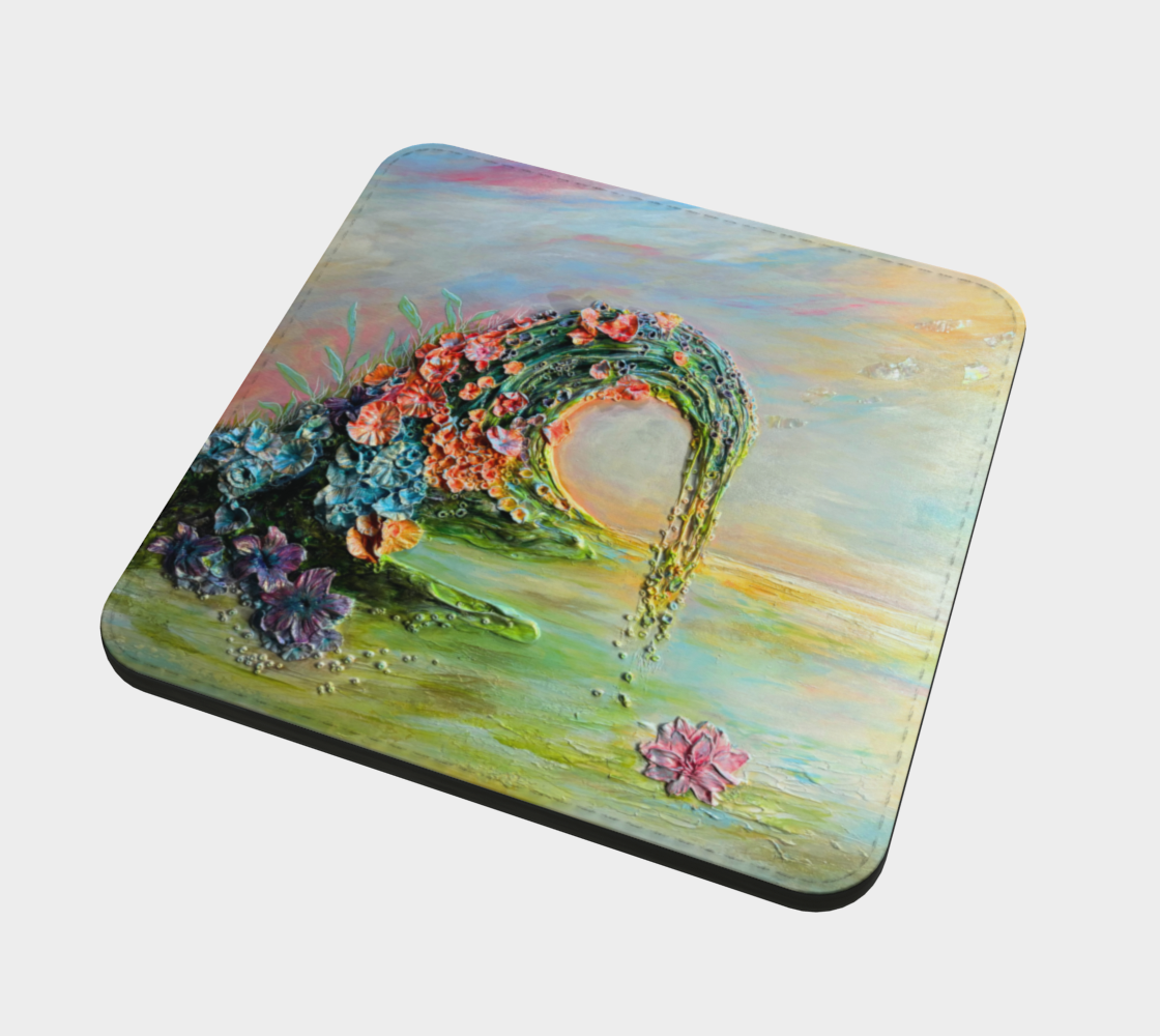 Sous-verre "Au coeur de la vague"