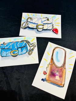 luxury bag illustration for Coach