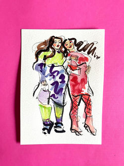 fashion model illustration for brand