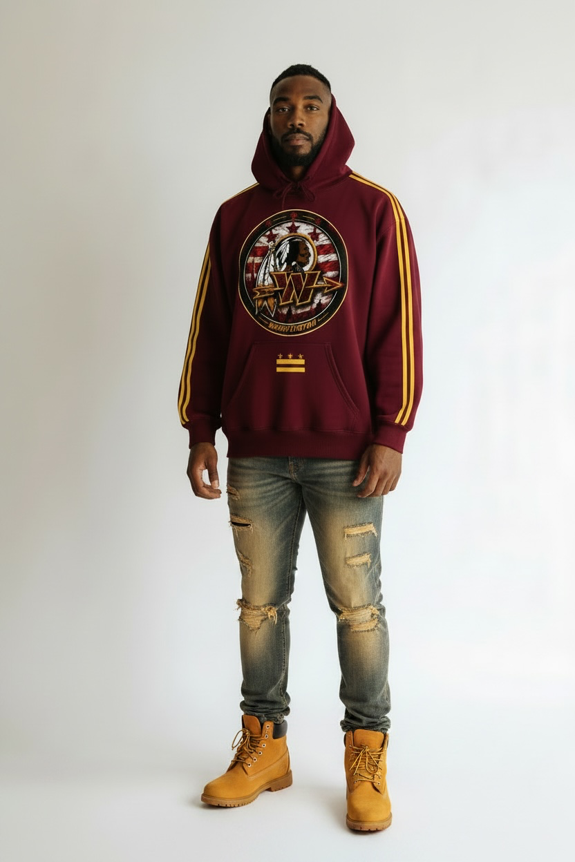 Warrior Legacy Hoodie – Burgundy wool varsity jacket