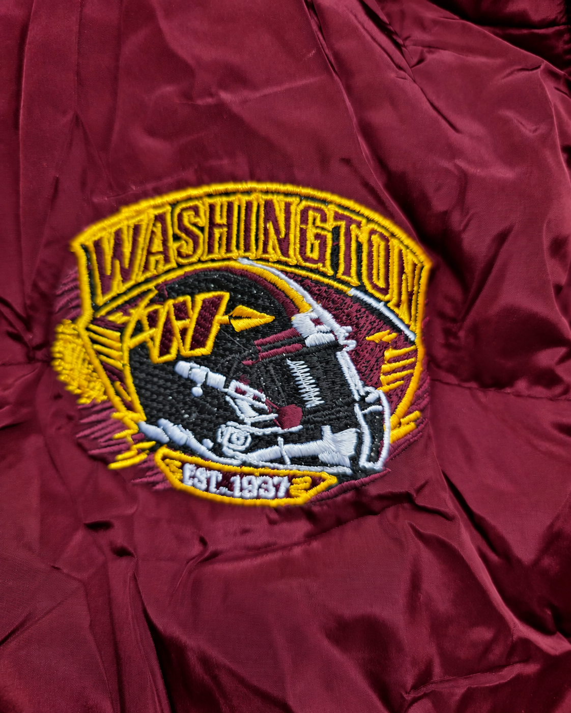 Burgundy Capital Puffer Vest alternate colorway
