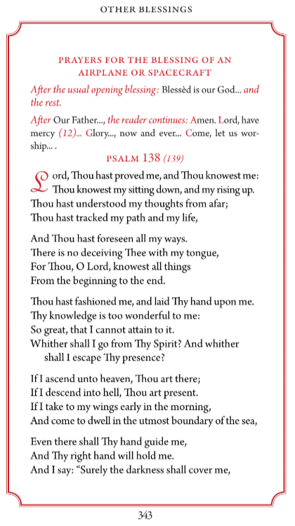 Thumbnail: Parish Book of Needs Trebnik English Blessing Aircraft Spacecraft Sample Aorist Press