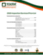 2026 Pricing Sheet with list of Toltek Services prices