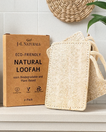 Natural Loofah Pad 2-Pack