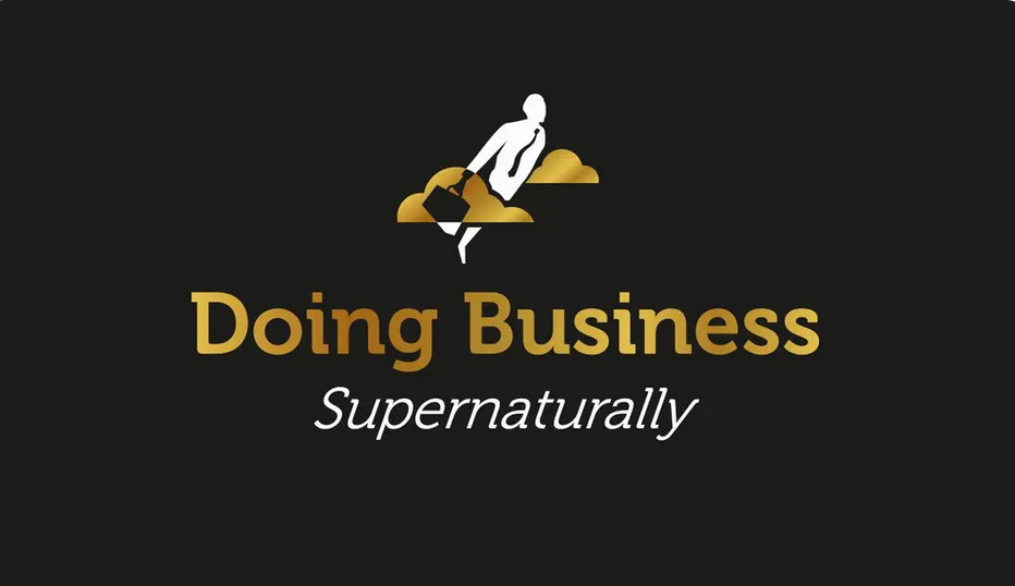 Businessperson ascending upwards