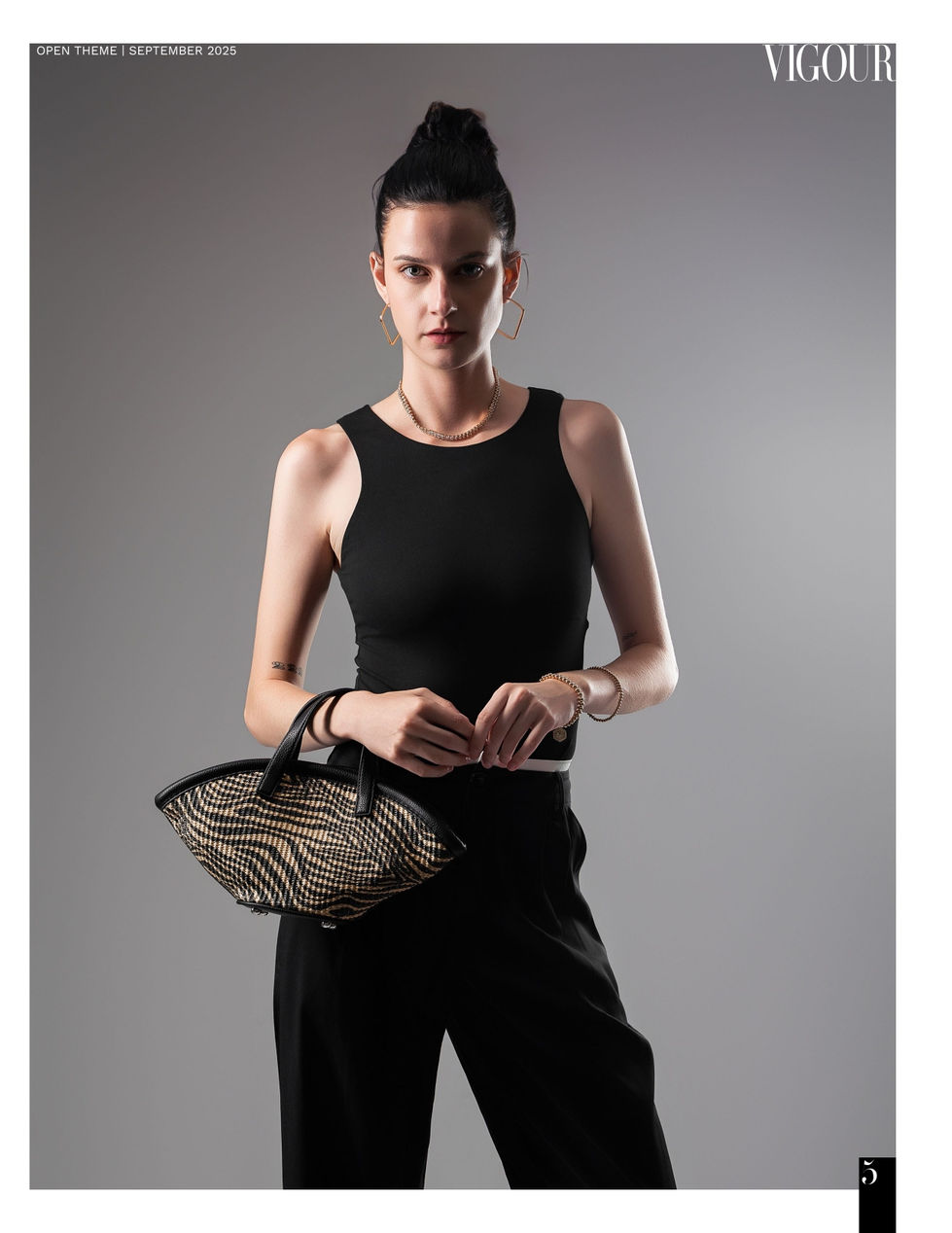 David Arnold fashion editorial blending modern contrast and product focus – Monochrome Edge project